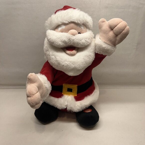 Sound & Light Animatronics Santa Plush Jolly Belly Santa Merry Christmas WORKS - Picture 1 of 11